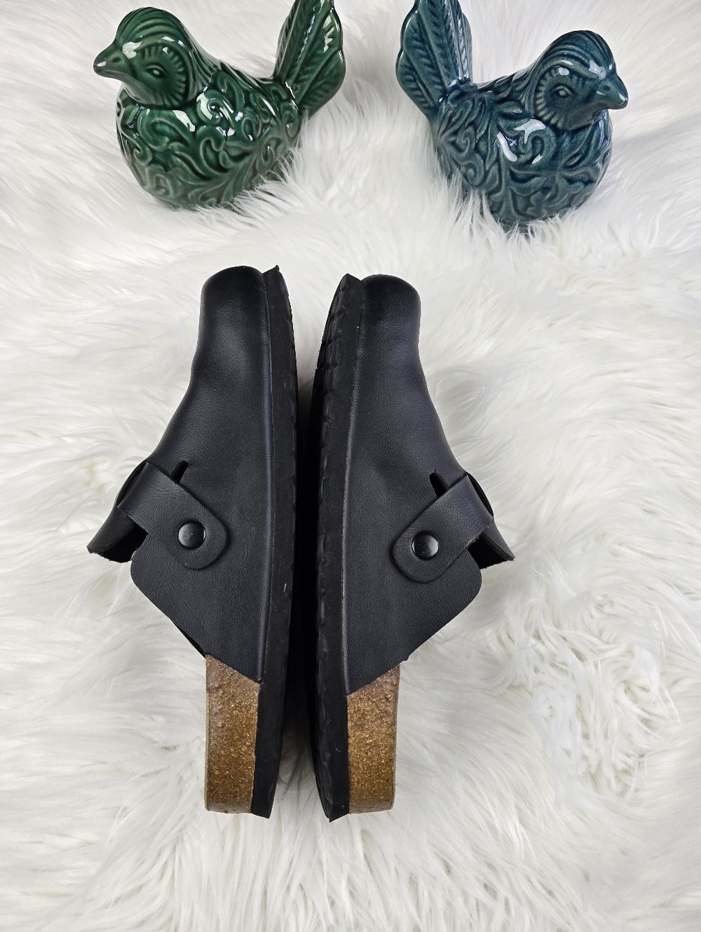 Cushionaire Faux Leather Black Clog Shoe Size 8 - Picture 7 of 12